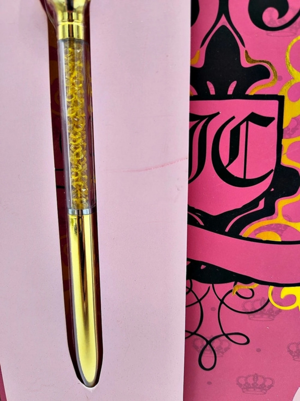 JUICY COUTURE Home Pink 316 Page Journal Crown Pen 2 Piece Set Y2K NOS - Picture 4 of 6
